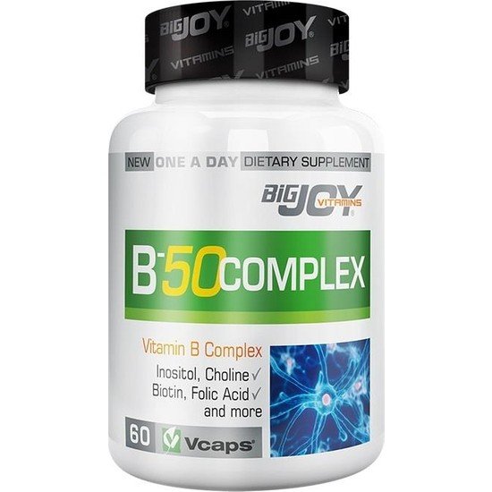 Big Joy Vitamins B-50 Complex 60 Kapsül 8681571352204